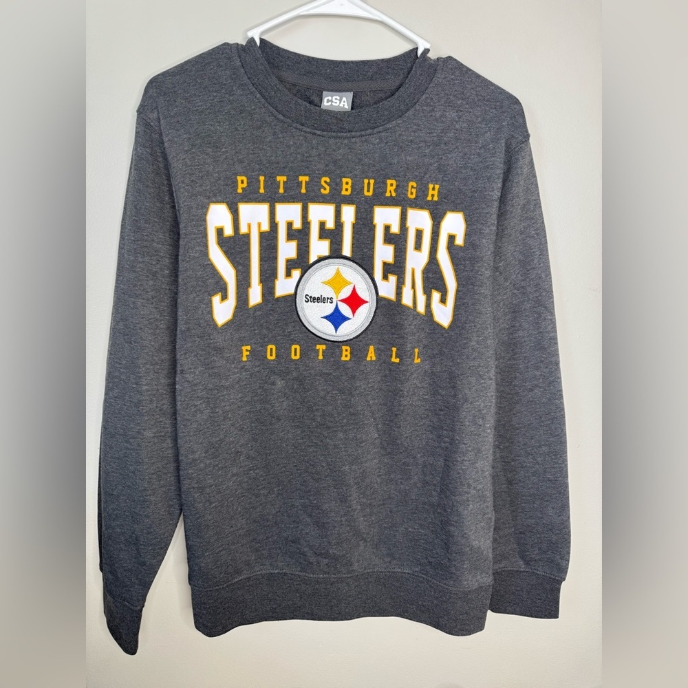 NWT CSA Pittsburgh Steelers Gray Sweater
